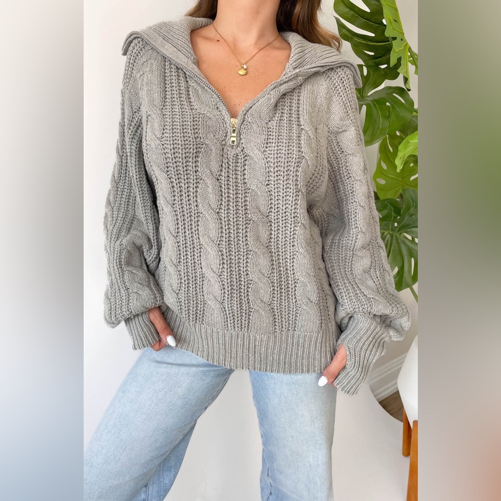 Grey Bandit Let’s Cuddle Sweater - Picture 3 of 4